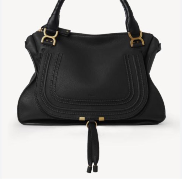 Chloe Marcie Black Leather
Shoulder Bag 36×28×12cm No Strap Guarantee - Picture 2 of 6